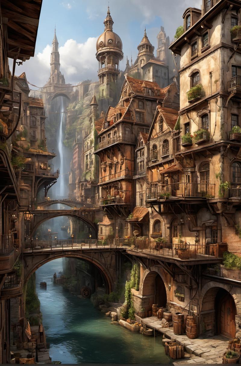 00086-((masterpiece)),((best quality)),((high detial)),((realistic,)) Industrial age city, deep canyons in the middle, architectural s.png